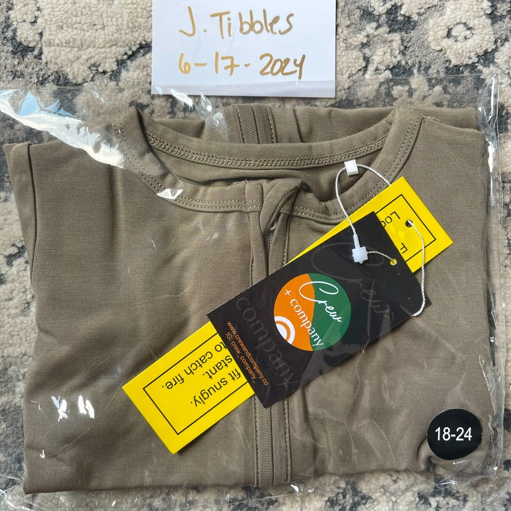 Crew & Co Dune Bamboo Zip Shortie Romper